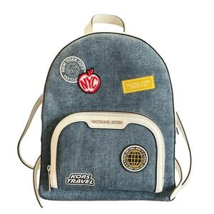 Michael Kors Jaycee Medium Embellished Denim Backpack Special Edition NWT